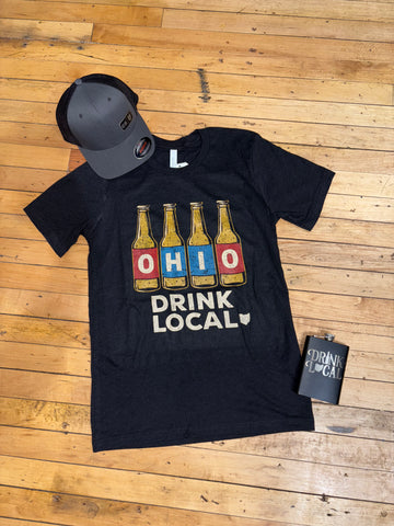 Vintage Bottle Ohio Drink local tee