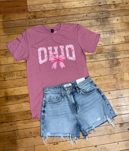 Ohio Flower Bow Tee