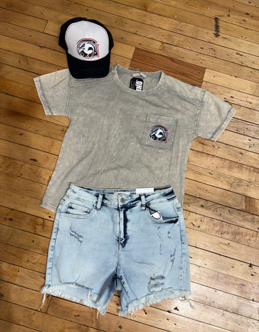 FALCON ACID WASH POCKET TEE
