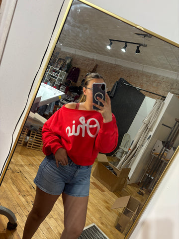 Script Ohio Fleece Boat-neck Pullover