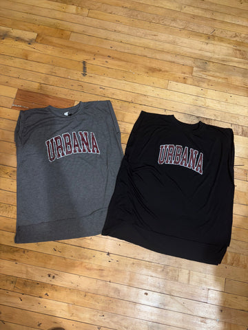Distressed Urbana Rolled Cuff Muscle Tee