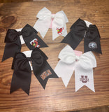 School logo Ponytail Cheer Bows