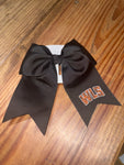 School logo Ponytail Cheer Bows