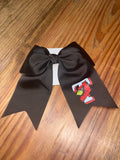 School logo Ponytail Cheer Bows