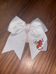 School logo Ponytail Cheer Bows
