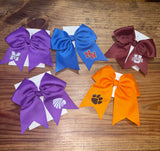 school Logo Alligator Clip Bow