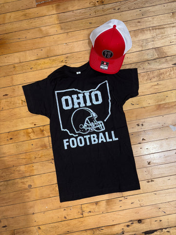 Blackout Ohio Football Helmet Tee