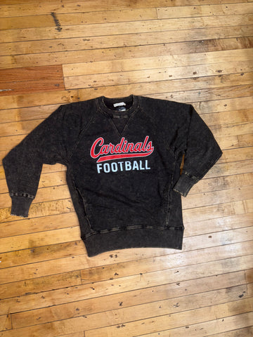 Acid Wash Cardinals Football Pullover