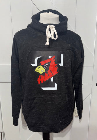 T Cardinal Ladies Cut Cowl Neck Sweatshirt