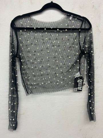 Pearl & Rhinestone Mesh Shirt