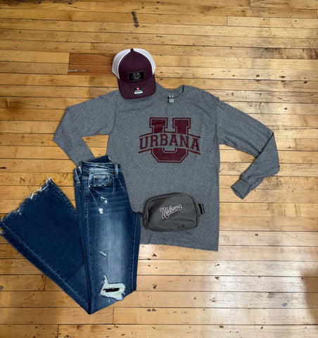 U Urbana Grey Long Sleeve Tee
