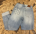 JB MR Americana Flag Cuff BF Jeans