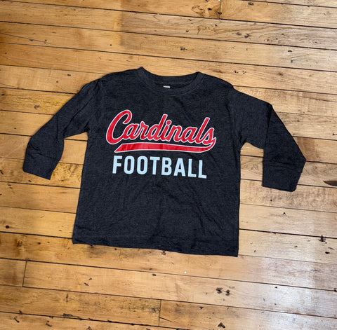 Youth Cardinals Football Long Sleeve Tee