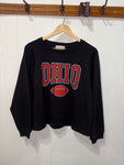 Distressed Ohio Football Crop Crewneck