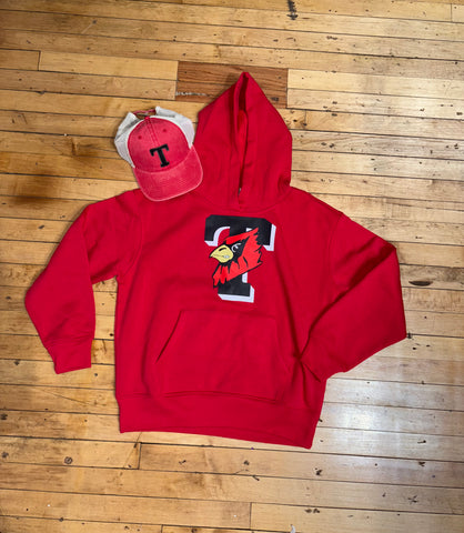 T Cardinal Fleece Kangaroo Pocket Hoodie