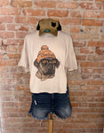 Cleveland Let's Go Dog Cotton Round Neck Crop Top