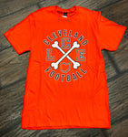 Orange Cleveland Football Tee