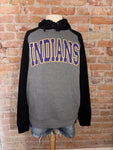 Distressed INDIANS Two Tone Hoodie