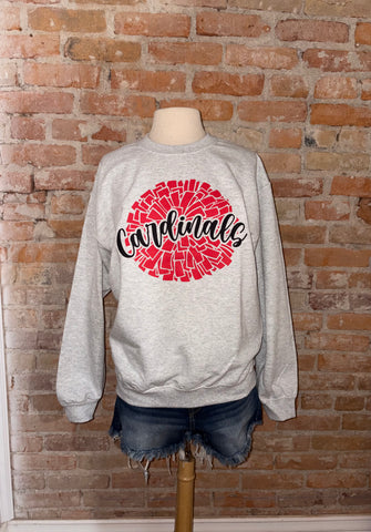 Cardinals Pom Pom crewneck
