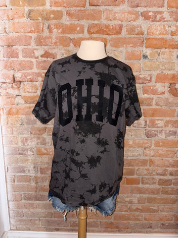 Ohio Black Tie Dye Tee
