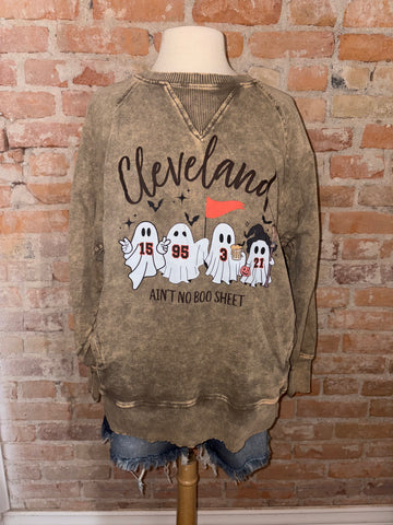 Acid Washed Cleveland Ghost Pullover