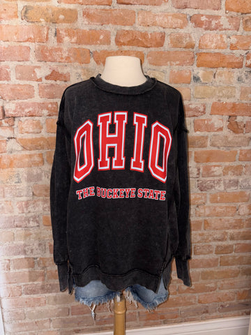 Ohio The Buckeye State Washed Pullover