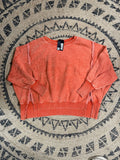 Acid Wash Batwing Sleeve High Low Sweatshirt