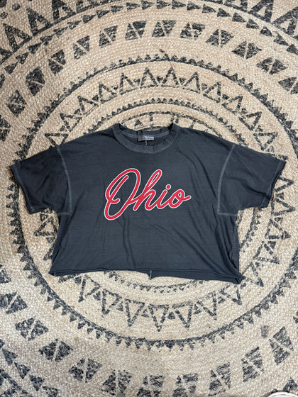 Ohio Script Grey Tee