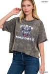 French Terry Mad CO Baseball Acid wash crop
