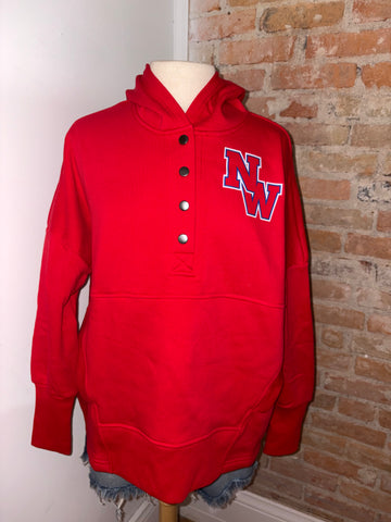 NW 4 Button Red pullover