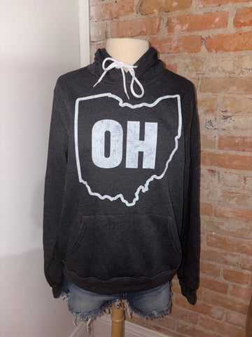 State OH Charcoal Hoodie