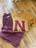 Block N acid wash pullover