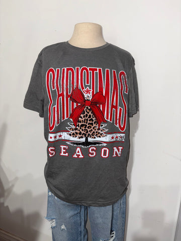 CHRISTMAS Cheetah Tree Season Tee