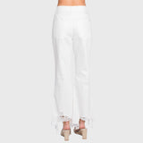 P770VXF-WHT DISTRESSED HIGH RISE RIGID CROPPED FLARE JEANS