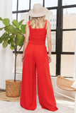 SOLID SQUARE NECK SLEEVELESS JUMPSUIT- LJP16140