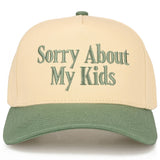C.C SORRY ABOUT MY KIDS Letter Two Tone Trucker Hat
