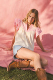 UT1093 Embroidered Detail Blouse