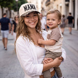 C.C MAMA Letter Two Tone Unstructured Trucker Cap