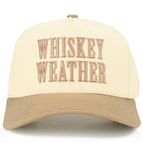 C.C WHISKEY WEATHER Embroidered Letter Two Tone Trucker Hat
