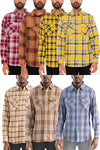 UNISEX LONG SLEEVE FLANNEL BUTTON DOWN SHIRT