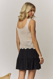 SLEEVELESS KNIT BUTTON VEST TOP- LET4539