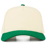 C.C Two Tone Cotton Criss-Cross Back Ponytail Trucker Hat
