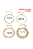 Rhinestone * 4pcs Adjustable Chain Bracelet Sets | One size