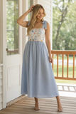 Floral Print Tube Top Bow Strap Dress