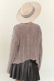 DISTRESSED MINERAL WASHED SWEATER - LESW3703