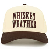 C.C WHISKEY WEATHER Embroidered Letter Two Tone Trucker Hat