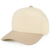 C.C Two Tone Cotton Criss-Cross Back Ponytail Trucker Hat