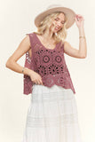 CASUAL CROCHET TANK TOP- LET3162