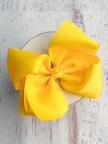 Texas Size Big Hair Bows - French Clip - 6.5"