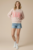 T-42276-"mama" cloudy knit stripe long sleeve top